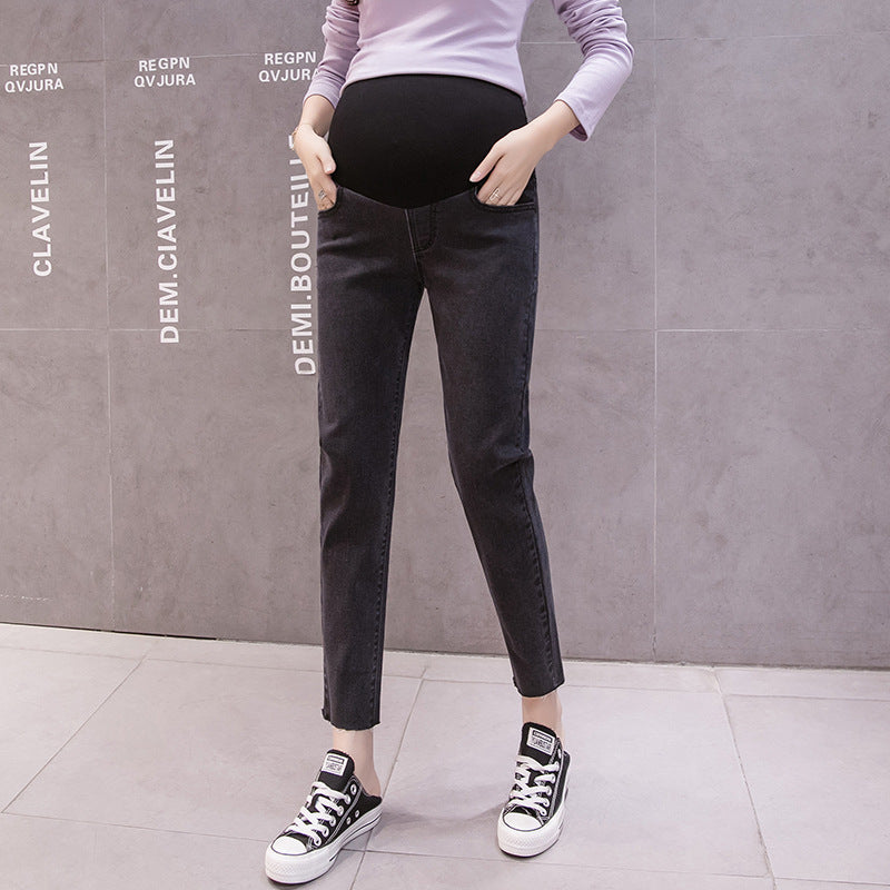 Maternity jeans cropped trousers