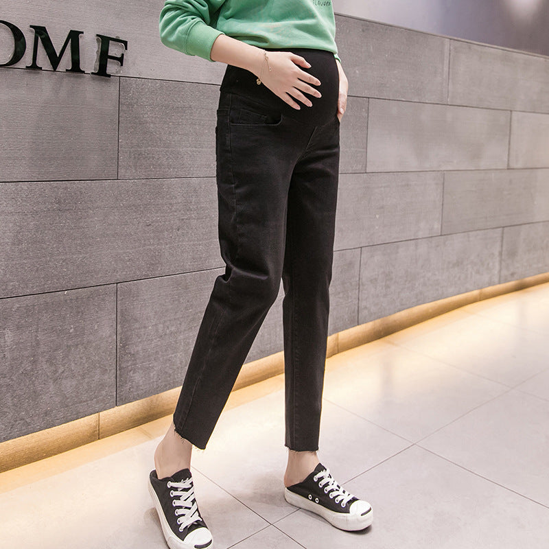 Maternity jeans cropped trousers