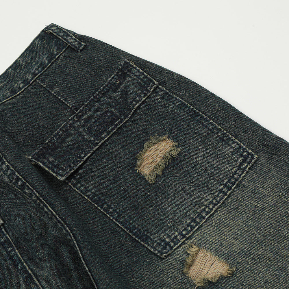 Fashion Ripped Cool Cargo Jeans Men