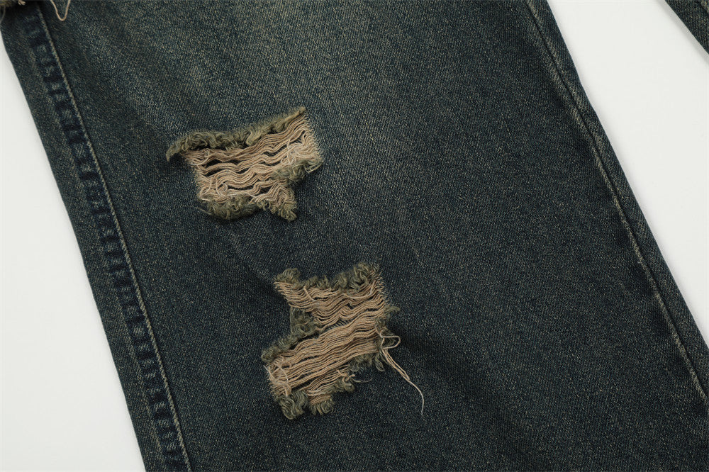 Fashion Ripped Cool Cargo Jeans Men