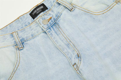 Wash Light Color Cargo Jeans Men